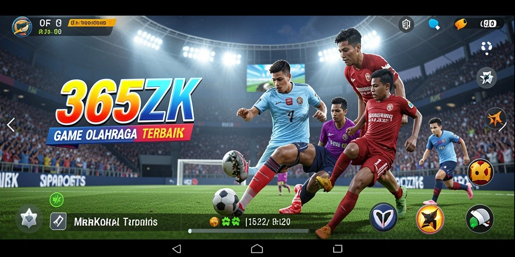 Screenshot menampilkan aksi mendebarkan dalam permainan olahraga