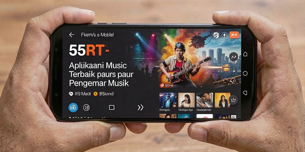 Screenshot gameplay 55RT yang menunjukkan interaksi musik.