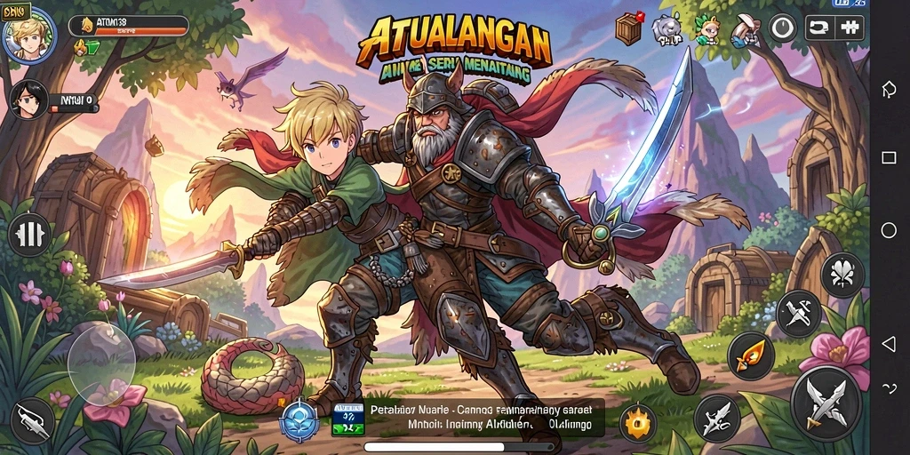 Tampilan gameplay ATOM138 yang memukau dan seru.