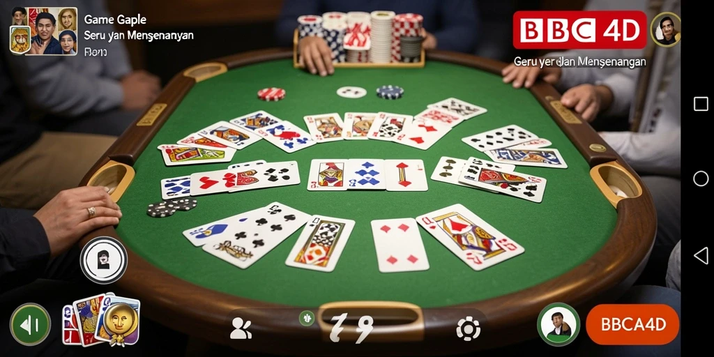 Screenshot menampilkan gameplay Gaple yang seru dan interaktif.