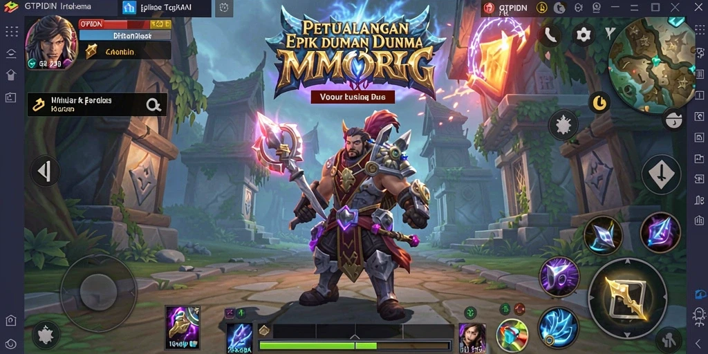 Screenshot GTPIDN menampilkan momen bertarung epik dalam MMORPG.
