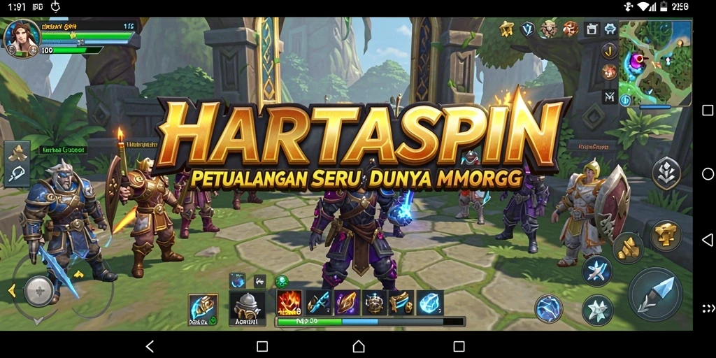 Tampilan menarik dari gameplay HARTASPIN dalam petualangan MMORPG.