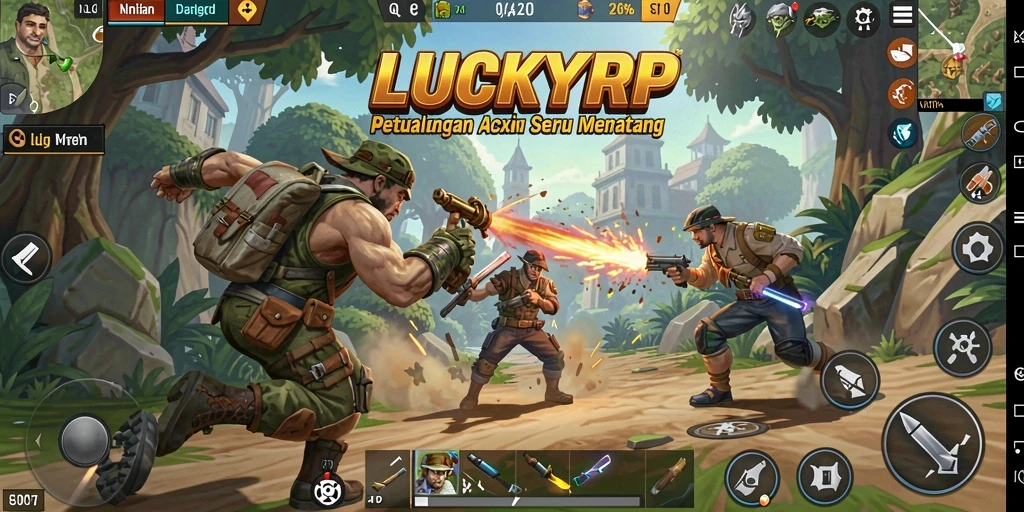 Tangkapan layar LUCKYRP menampilkan aksi mendebarkan dengan grafis yang menawan.
