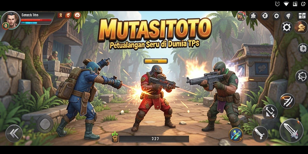 Tampilan gameplay seru dari MUTASITOTO di arena TPS.