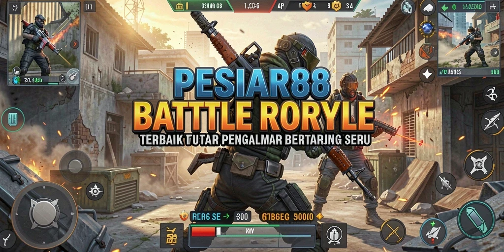 Screenshot menunjukkan aksi seru di PESIAR88 Battle Royale.