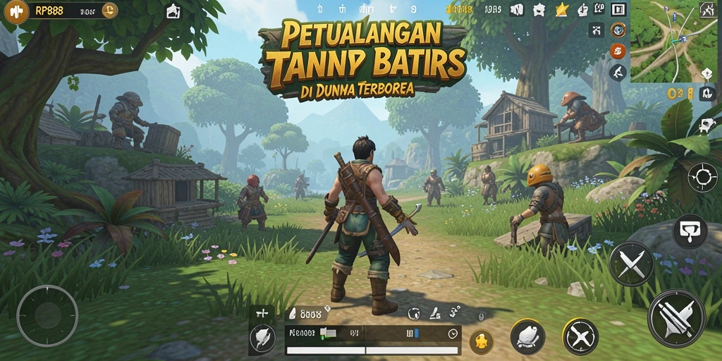 Tampilan gameplay yang menakjubkan di dunia Open World RP888.