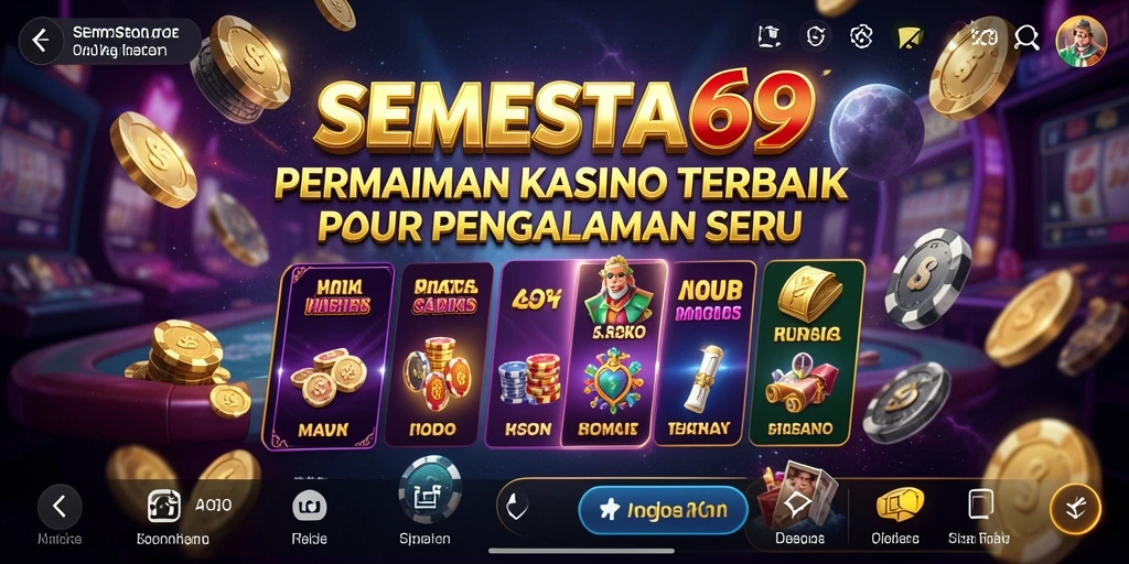 Screenshot gameplay SEMESTA69 menampilkan suasana Kasino yang menggembirakan.