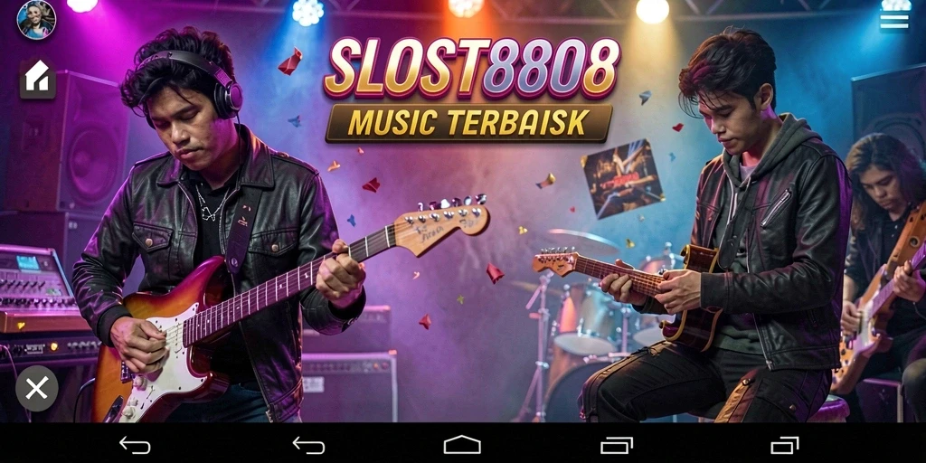 Screenshot gameplay SLOST8808 menampilkan interaksi seru dengan musik.