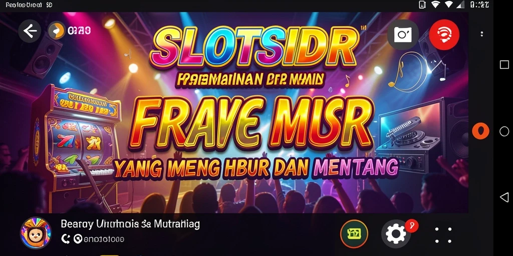 Tampilan gameplay SLOTSIDR dengan berbagai fitur menarik dan pilihan lagu.