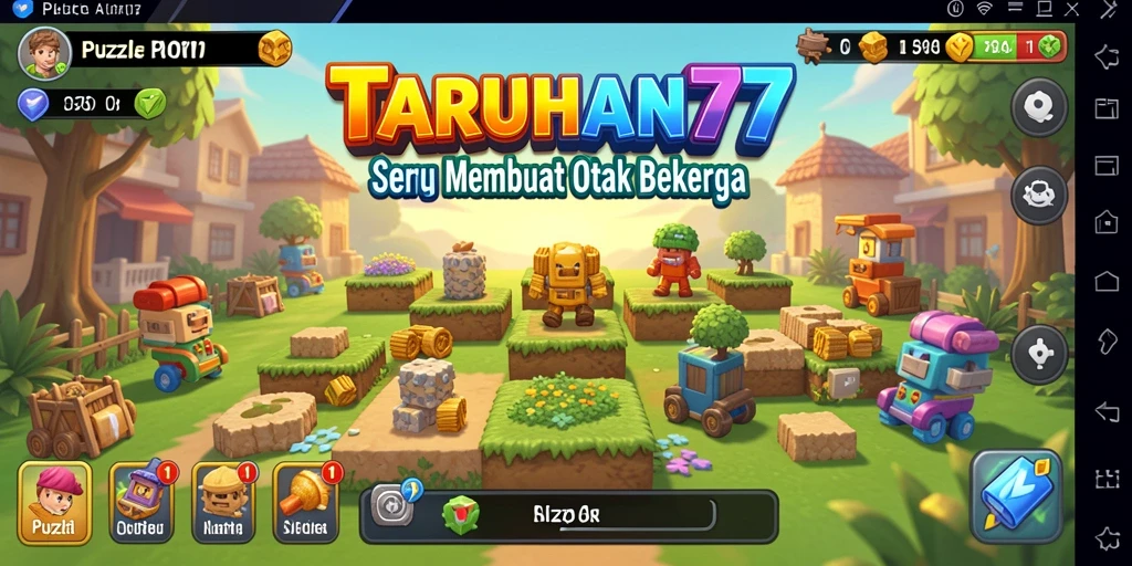 Tampilan gameplay puzzle yang menantang dan seru di TARUHAN77.