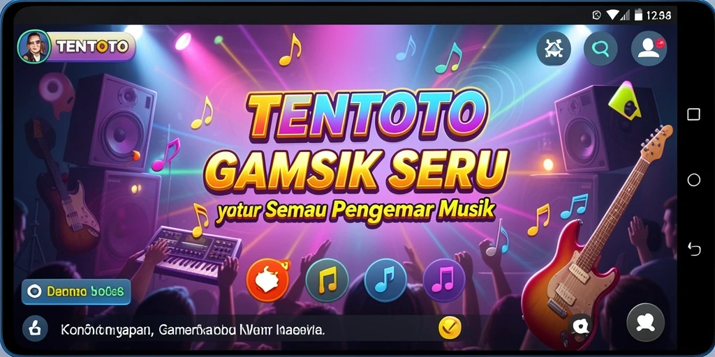 Tampilan permainan TENTOTO dengan lagu-lagu yang menarik.